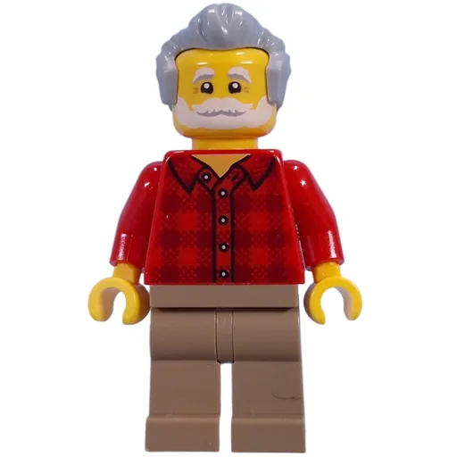 Visitor (Red Torso, Dark Tan Legs, Light Bluish Grey Hair)