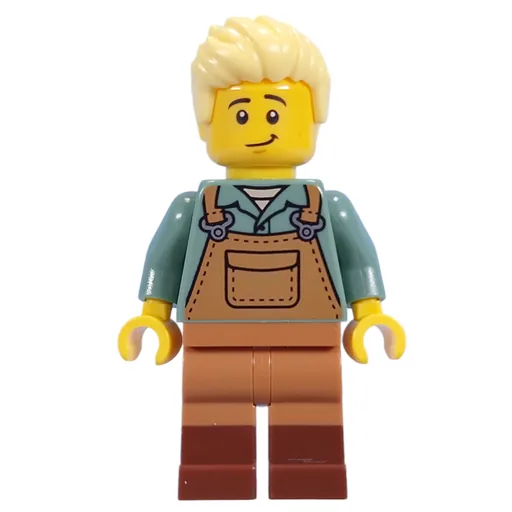 Gardener (Sand Blue Torso, Medium Nougat Apron, Bright Light Yellow Hair)