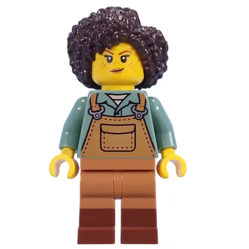 Gardener (Sand Blue Torso, Medium Nougat Apron, Dark Brown Hair)