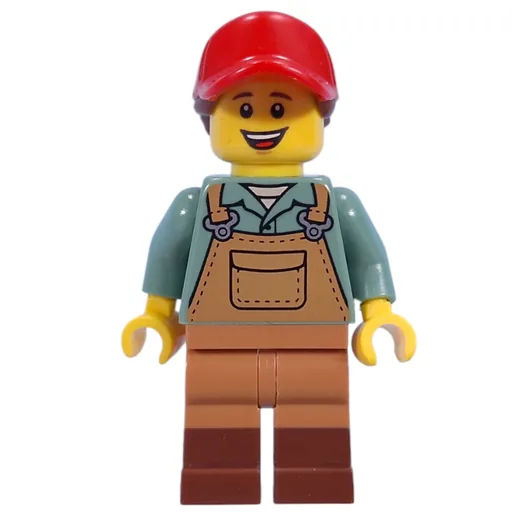 Gardener (Sand Blue Torso, Medium Nougat Apron, Red Cap)