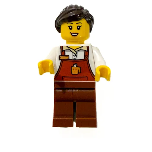 Barista (Reddish Brown Apron, Dark Brown Hair)