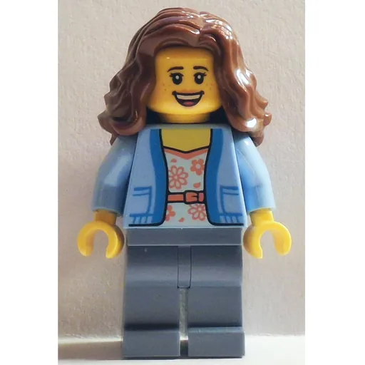 Passenger (Bright Light Blue Torso, Sand Blue Legs, Reddish Brown Hair)