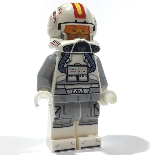 Clone Pilot (Open Helmet with Yellow and Red Markings, White Legs)