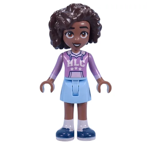 Aliya (Lavender Top, Bright Light Blue Skirt)