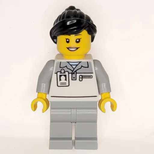Garage Worker (White/Light Bluish Grey Suit, Black Hair)