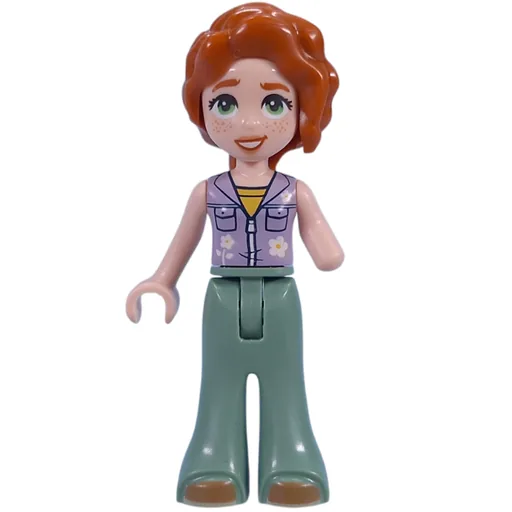 Autumn (Lavender Top, Sand Green Pants, Flower)