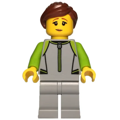 Surfer (Lime/Light Bluish Grey Wetsuit, Reddish Brown Hair)