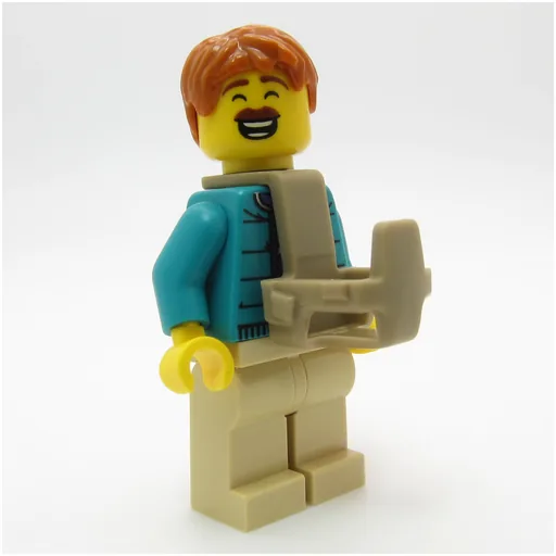 Camper (Dark Turquoise Torso, Tan Legs, Baby Carrier)