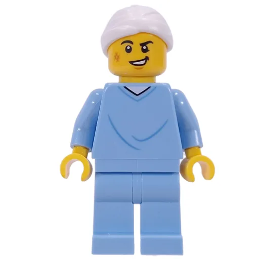 Patient (Bright Light Blue Scrubs, Bandage)