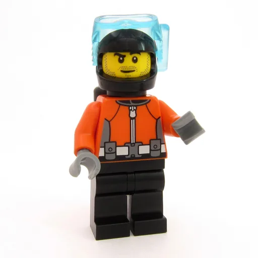 Diver (Reddish Orange Wetsuit, Black Legs, Black Helmet)