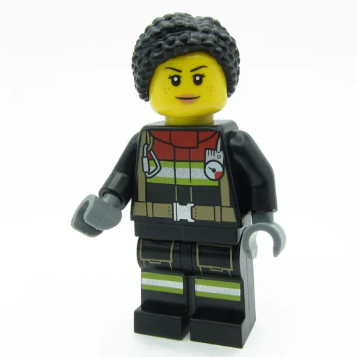 Firefighter (Black Fire Suit, Black Hair)