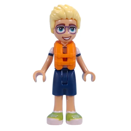 Olly (White Top, Dark Blue Shorts, Life Jacket)
