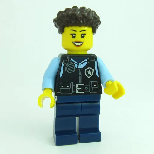 Police Officer (Black Vest, Dark Brown Hair)