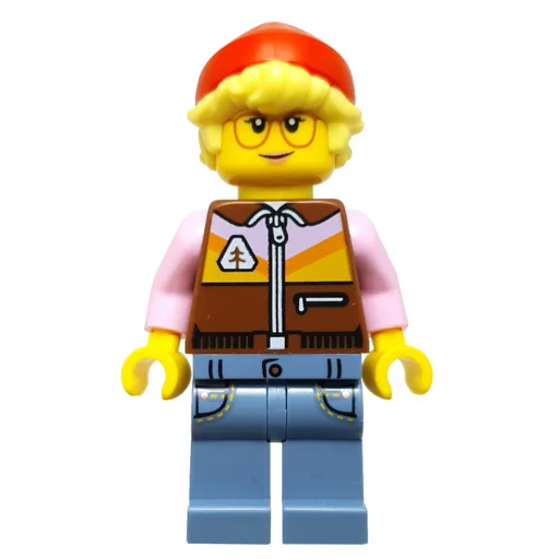 Model Shop Owner (Reddish Brown Torso, Sand Blue Legs, Red beanie)