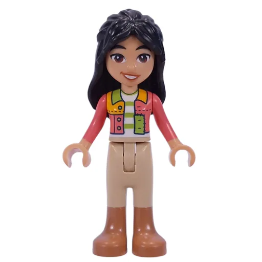 Liann (Coral Jacket, Tan Pants)