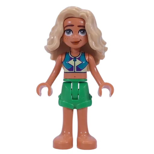 Sage (Dark Azure Top, Bright Green Shorts)