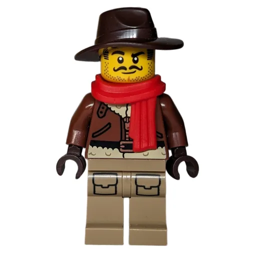 Explorer (Reddish Brown Jacket, Dark Brown Hat, Red Scarf)