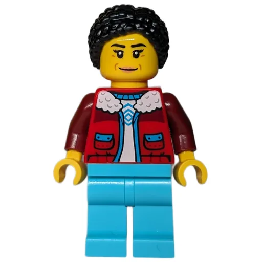 Arctic Crane Operator (Red Jacket, Medium Azure Legs, Black Hair)