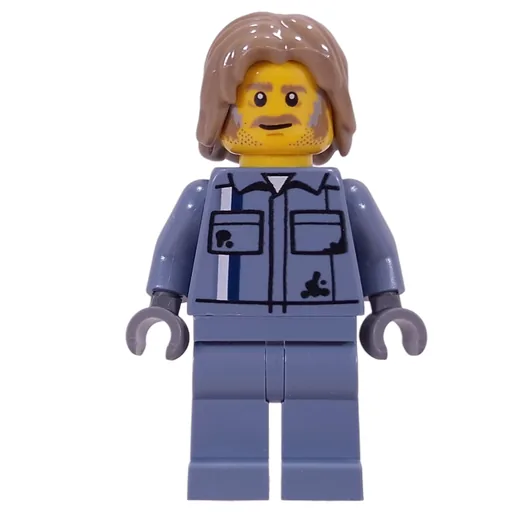 Mechanic (Sand Blue Overalls, Dark Tan Hair)