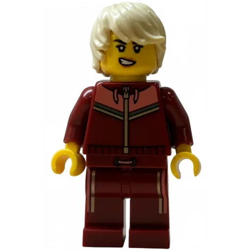 Skier (Dark Red Suit, Tan Hair)