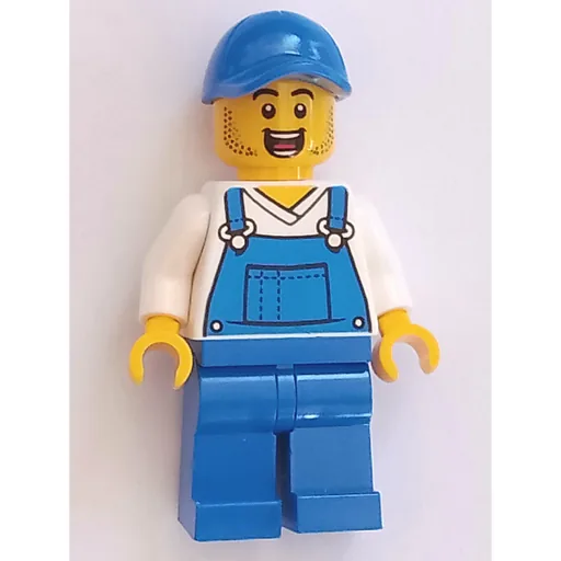 LEGO minifig Blue Overalls (fig-016517)