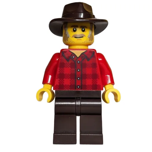 Cowboy (Red Torso, Dark Brown Legs, Dark Brown Fedora)