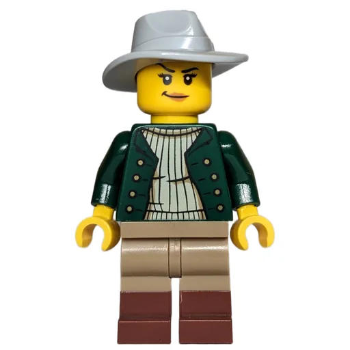 Robber (Dark Green Torso, Dark Tan Legs, Light Bluish Grey Fedora)