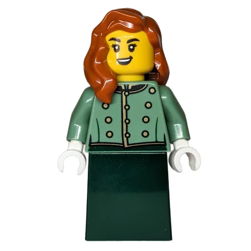 Passenger (Sand Green Torso, Dark Green Dress, Dark Orange Hair)