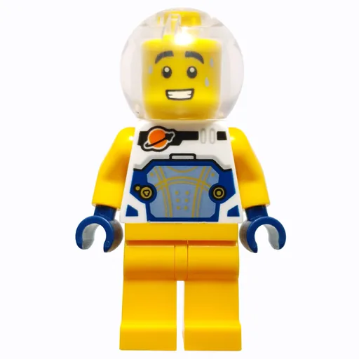 Astronaut (White Spacesuit, Bright Light Orange Legs, Sphere Helmet)