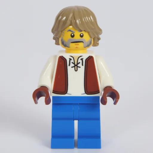 Villager (Man, Dark Brown Vest, Blue Legs, Dark Tan Hair)