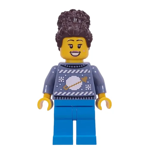 Sand Blue Sweater (Dark Azure Legs, Dark Brown Hair)