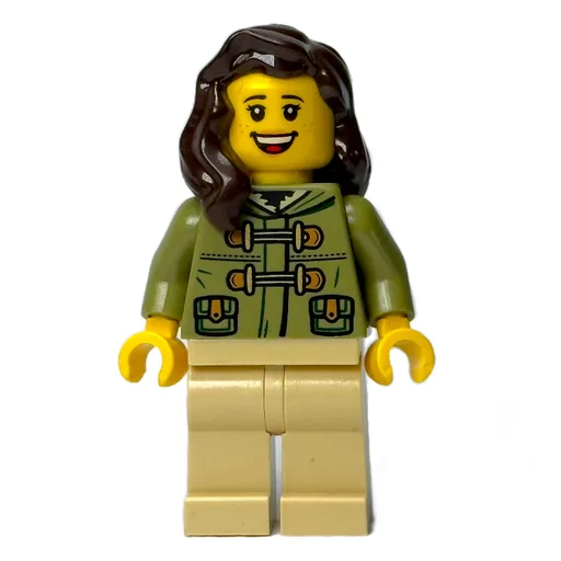 Olive Green Torso (Tan Leg, Dark Brown Hair)