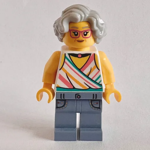 Woman (White Torso, Sand Blue Legs, Light Bluish Grey Hair)