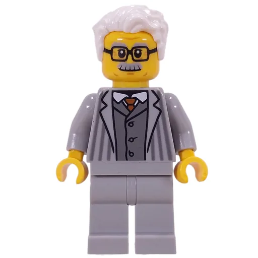 Grandpa (Light Bluish Grey Suit, White Hair)