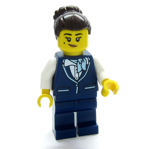 Air Hostess (Dark Blue Suit, Dark Brown Hair)