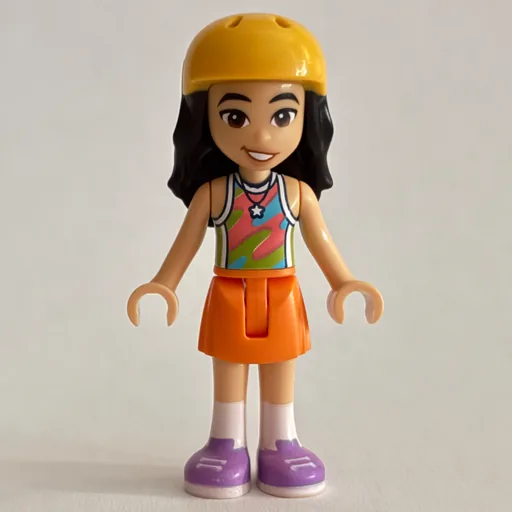 Liann (Colored Top, Orange Skirt, Helmet)