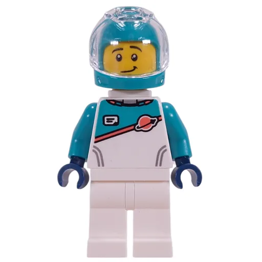 Astronaut (White/Dark Turquoise Suit, Dark Turquoise Helmet, Neck Bracket)