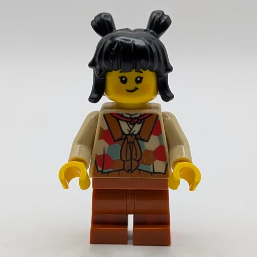 Tan Tunic (Dark Orange Medium Legs, Black Hair)
