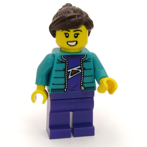 Woman (Dark Turquoise Jacket, Dark Purple Legs)