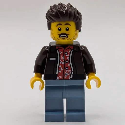 Man (Dark Brown Jacket, Sand Blue Legs, Dark Brown Hair)