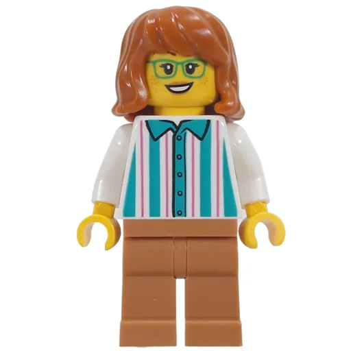 Ice Cream Server (White Shirt, Medium Nougat Legs, Dark Orange Hair)