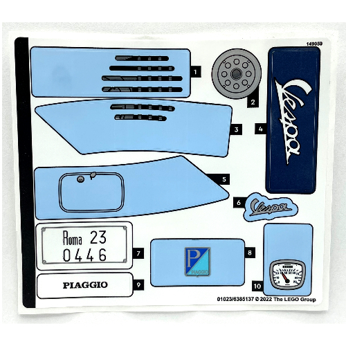 Sticker Sheet for Set 10298-1 (01023)