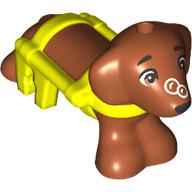 Animal, Dog, Dachshund with Vibrant Yellow Harness Pattern, Bubble in Nose print (Pickle) (100559pat0001pr0001)