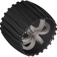 Wheel 49.5 Mars Rover with Flat Silver Spokes Pattern (100942pat0001)