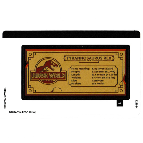 Sticker Sheet for Set 76964-1 (10106409)