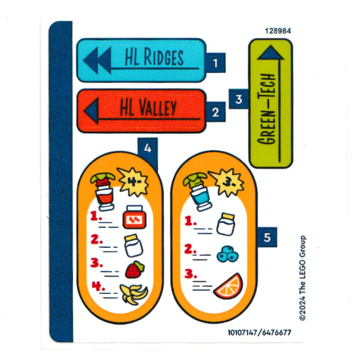 Sticker Sheet for Set 42625-1 (10107147)