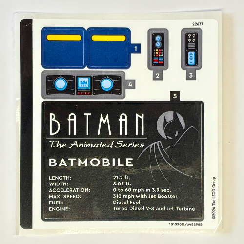 Sticker Sheet for Set 76274-1 (10109011)