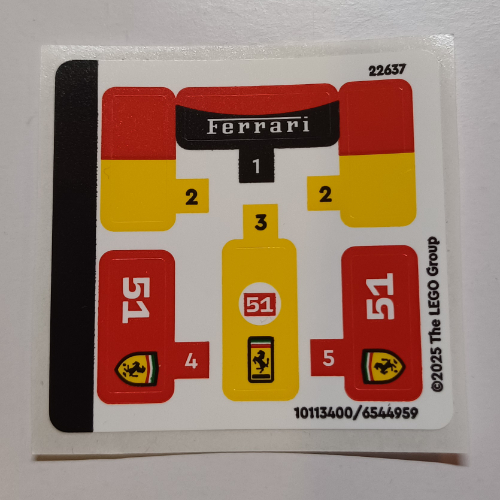 Sticker Sheet for Set 30709-1 (10113400)