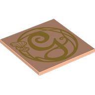 Tile 6 x 6 with Gold Stylish 'G' print (10202pr9998)