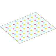 Duplo Blanket 8 x 10 with Pink / Medium Blue / Yellow Flowers print (103667pr0003)